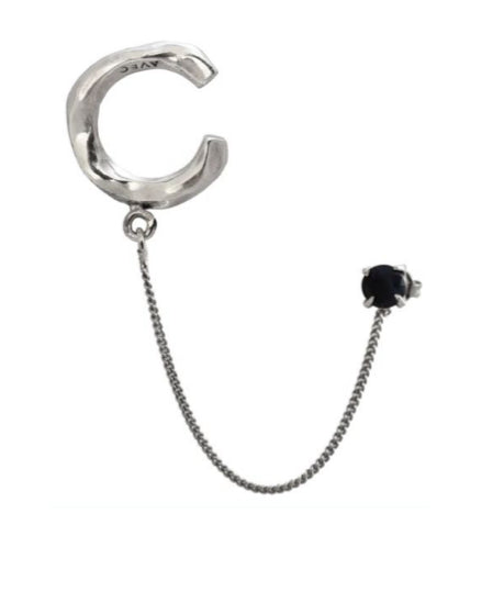 AVEC Molten Ear Cuff Chain and Sapphire Cuffling