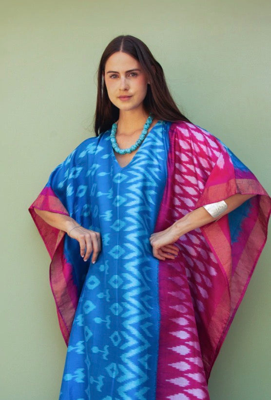 Kaftan Silk Ikat
