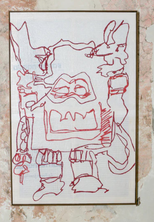 STUDIO AFUERA El Guardián Hand embrodied Wall Hanging