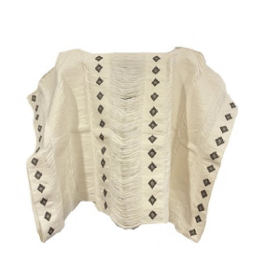 AMORÍO Blusa Ivory Deshilada