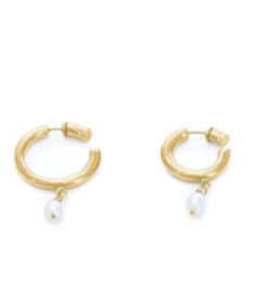 AVEC Au Hoops and Pearl