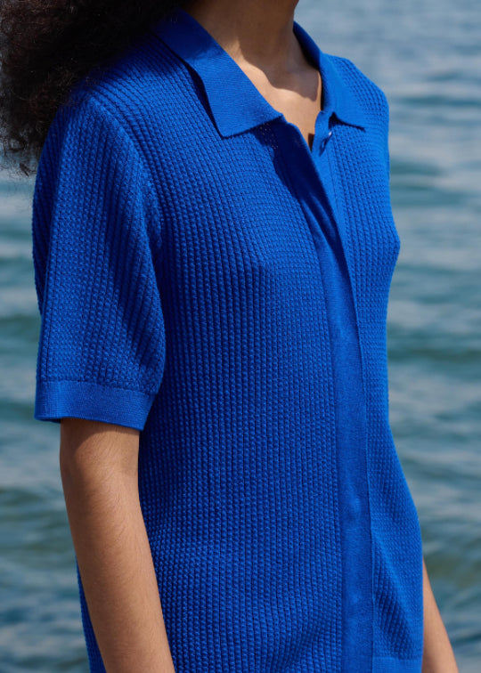 LA GRANNI Polo Short Sleeve Blue