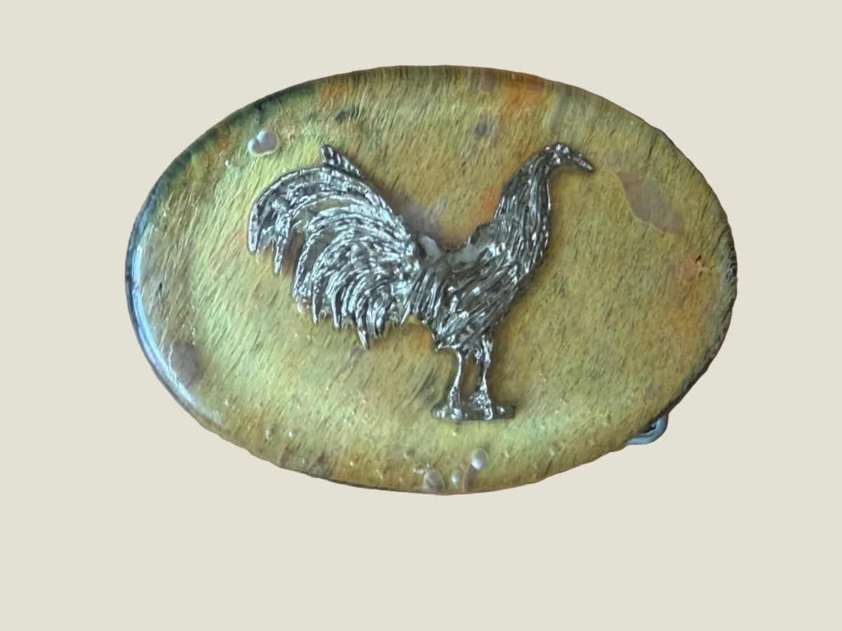 ”Gallo con Plumas” Buckle Belt