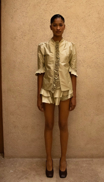 Shantung Mini Skirt