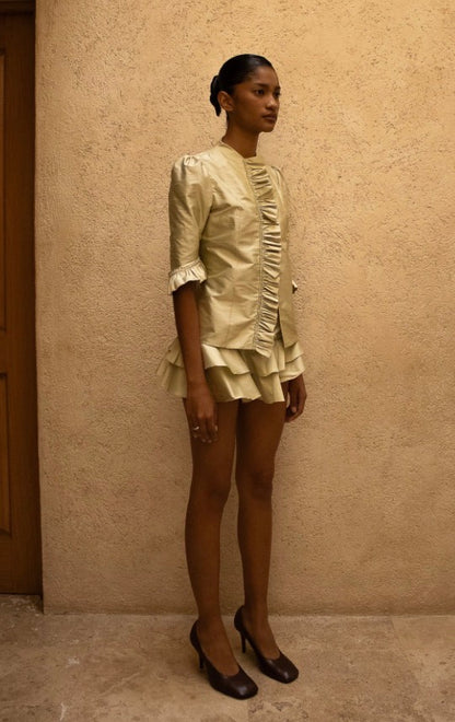 Shantung Mini Skirt