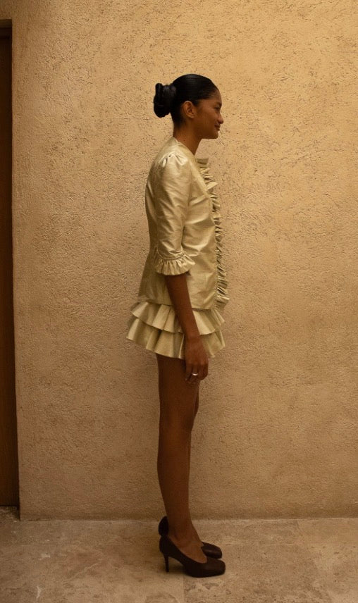 Shantung Mini Skirt