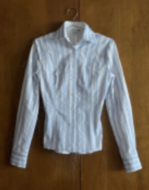 Camisa de Organza Deshilachada Slim
