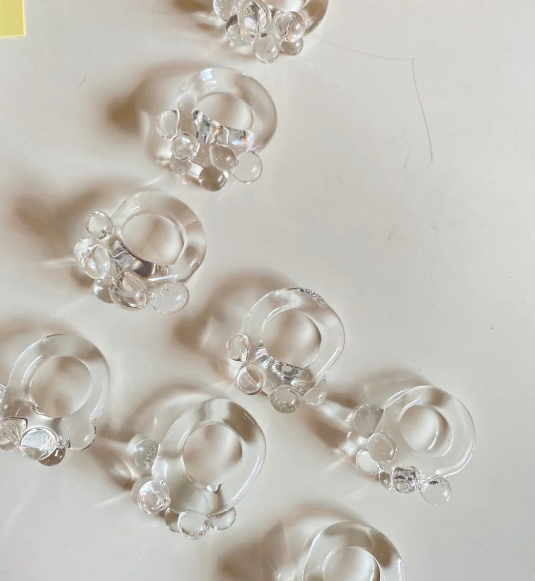 Bubbles Clear Ring