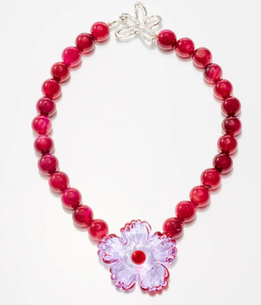 Glazed Flower Maxi Necklace