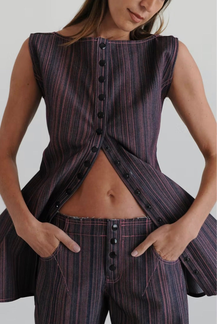 Corso Mini Dress Denim Stripes