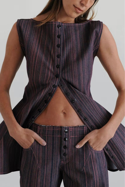 Corso Mini Dress Denim Stripes