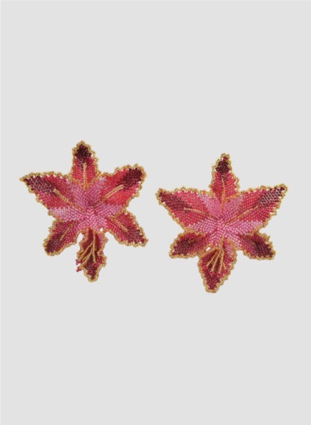 Selva Orchid Bead Earrings