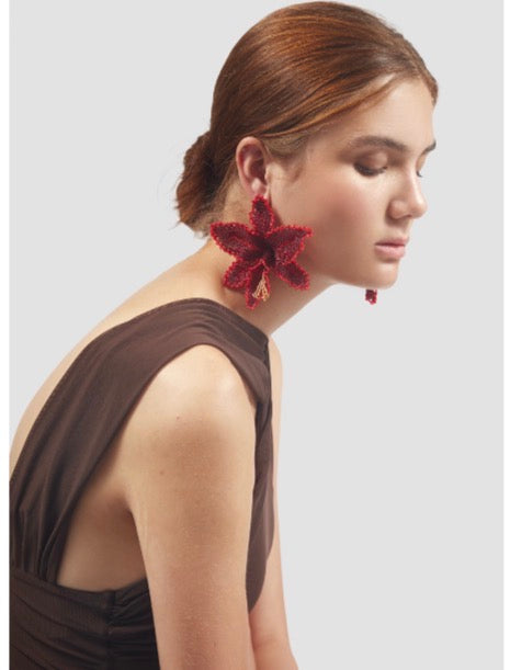 Selva Orchid Bead Earrings