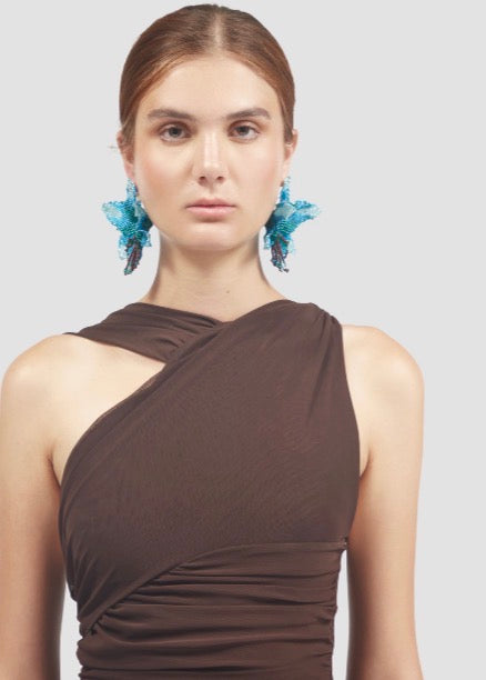 Selva Orchid Bead Earrings