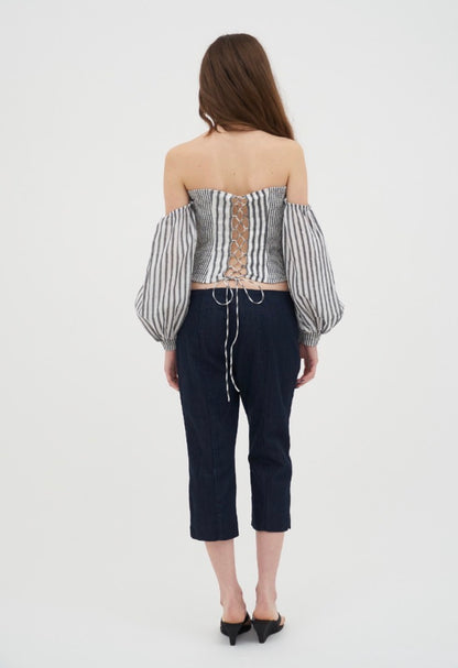 Heliconia Block Print Top