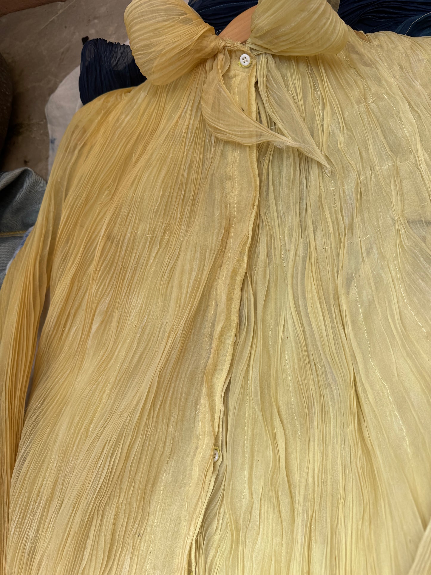 Pleated Silk Tops