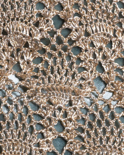 Pineapple Clutch - White Gold and Turquoise Lining